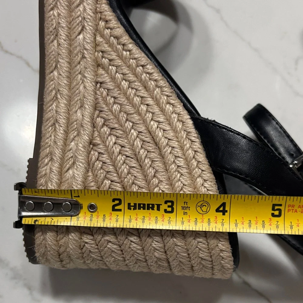 Kelly & Katie Black Espadrille Wedges